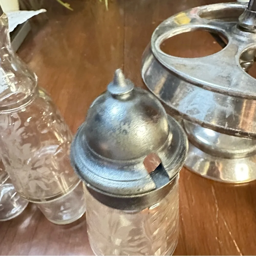 Antique Simpson Hall Miller Quadruple Plate Cruet / Castor Set – Victorian Era
